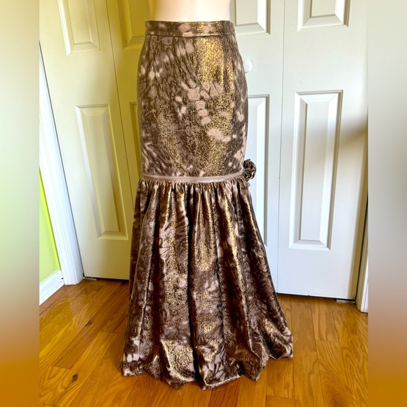 unbranded Dresses & Skirts - Handmade Gold/Beige Evening Long Skirt M EUC